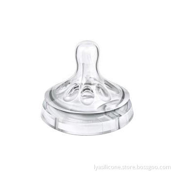Silicone baby bottle nipple, liquid injection, OEM manufacturer